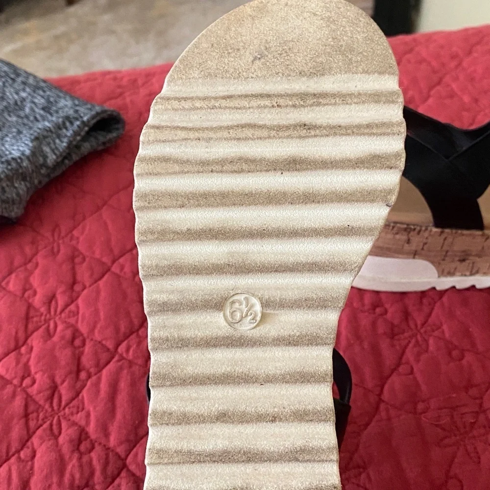 Target Black and Tan Platform Sandals